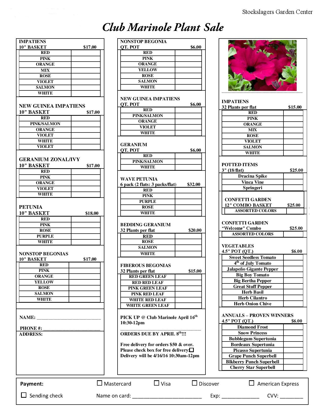 Club Marinole Flower Sale1